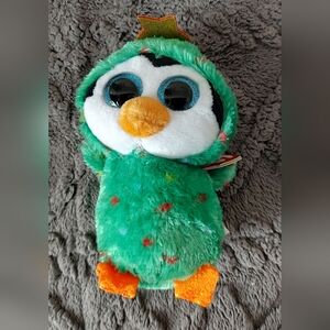 Ty Beanie Boo Noel Holiday Penguin Plush with Red Accents
